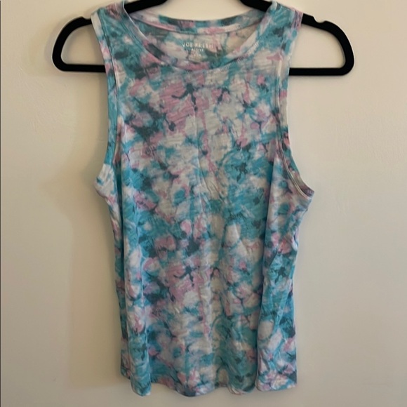 Joe Fresh Blue and Pink Sleeveless Muscle Tee - Picture 1 of 3